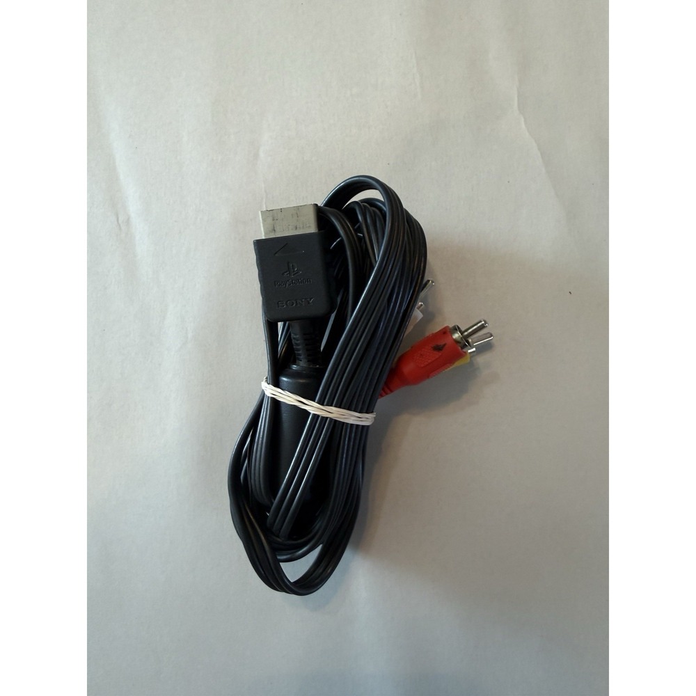 Sony PlayStation Ps1 Ps2 Ps3 - Black AV Cables OEM